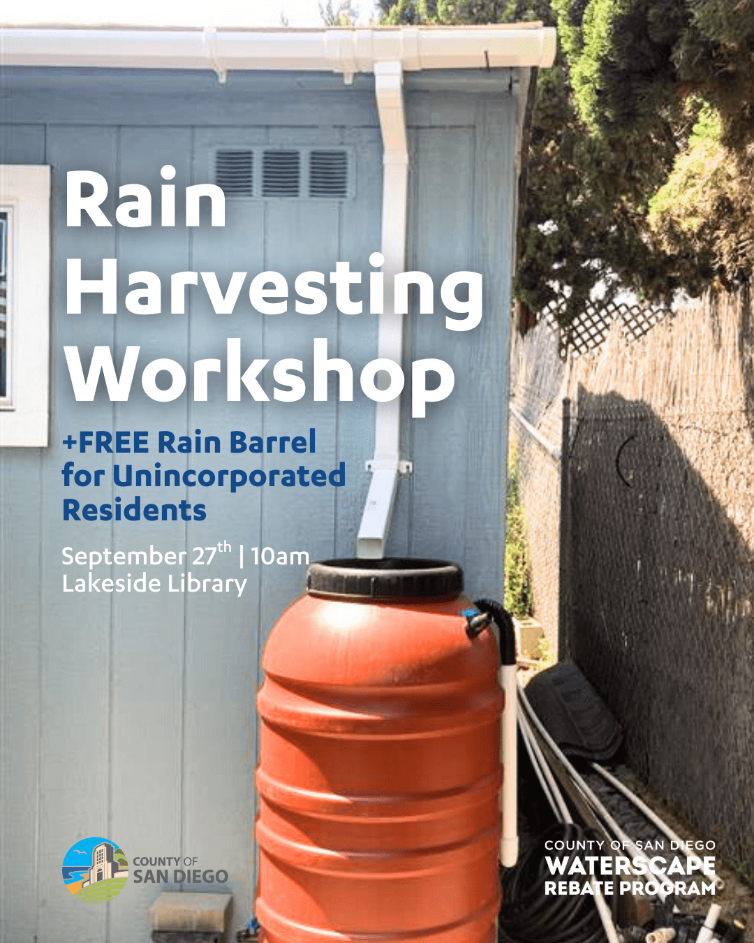 Rainwater Harvesting Workshop: Lakeside