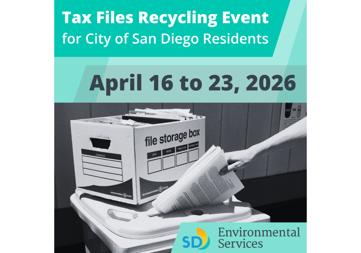 City of San Diego Tax Files Recycling Event 2026