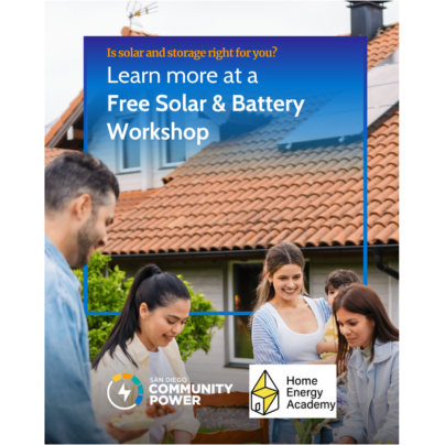 Free Home Solar and Battery Storage Workshops